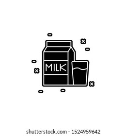 Milk icon. Simple glyph, flat vector of agriculture icons for ui and ux, website or mobile application
