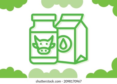 Milk icon symbol sign from modern grocery collection for mobile concept and web apps design. Food, shopping and market related vector line icons. 