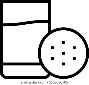 milk icon. Thin linear style design isolated on white background