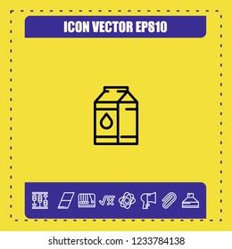 Milk icon vector