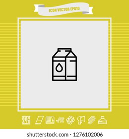 Milk icon vector