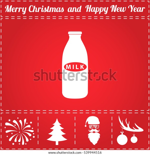 Merry Christmas and Happy New Year Milk Bottle Cap