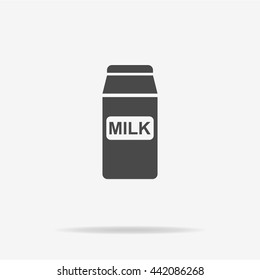 Milk icon. Vector concept illustration for design.