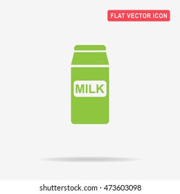 Milk icon. Vector concept illustration for design.