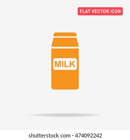 Milk icon. Vector concept illustration for design.