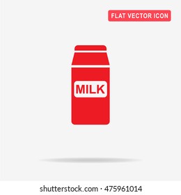 Milk icon. Vector concept illustration for design.