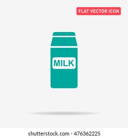 Milk icon. Vector concept illustration for design.