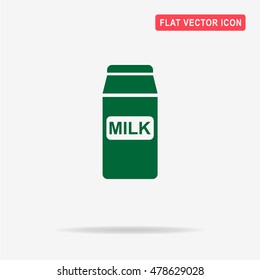 Milk icon. Vector concept illustration for design.