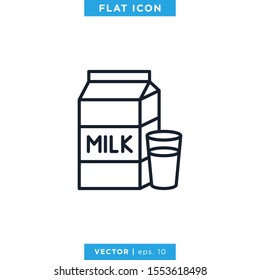 Milk Icon Vector Design Template