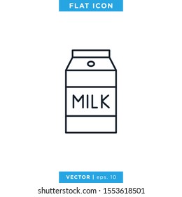 Milk Icon Vector Design Template