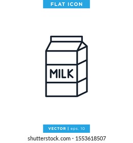 Milk Icon Vector Design Template
