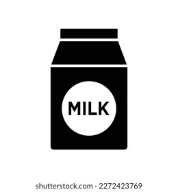 plantilla de diseño de vector de icono de leche en fondo blanco