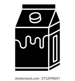 Milk Icon Vector Design Template – Plain Fresh Drink Symbol