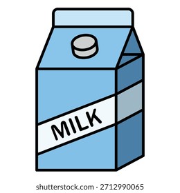 Milk Icon Vector Design Template – Plain Fresh Drink Symbol
