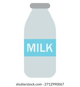 Plantilla de diseño de Vector de icono de leche – Símbolo de bebida fresca simple