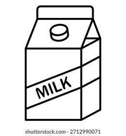 Milk Icon Vector Design Template – Plain Fresh Drink Symbol