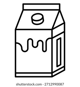 Milk Icon Vector Design Template – Plain Fresh Drink Symbol