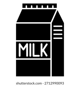 Milk Icon Vector Design Template – Plain Fresh Drink Symbol