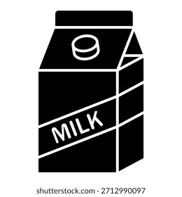 Milk Icon Vector Design Template – Plain Fresh Drink Symbol