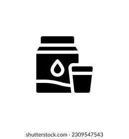 milk icon vector graphic with colors