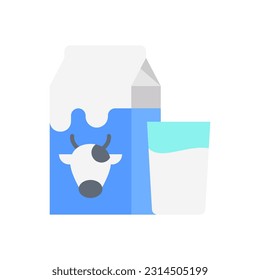 Milk icon in vector. Illustration