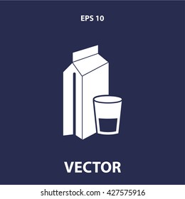 milk icon. milk vector illustration
