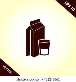 milk icon. milk vector illustration