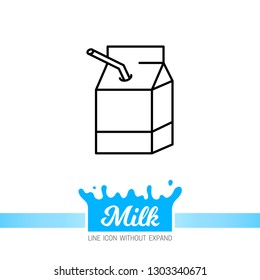 Milk icon, vector illustration, dairy package, isolated pictogram design for web, mobile app, logo, infographics, packaging, advertising