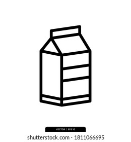 Milk icon vector illustration logo template