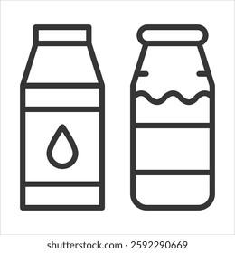 Milk Icon Vector Illustration Outline