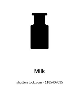 Milk icon vector isolated on white background, logo concept of Milk sign on transparent background, filled black symbol