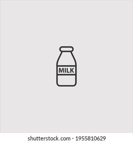 vector de icono de leche aislado en fondo blanco