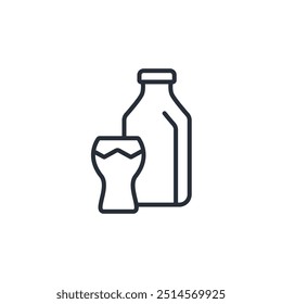 Icono de leche. Vector. Movimiento editable. signo de estilo lineal para uso Diseño web, logotipo. Ilustración de símbolo.