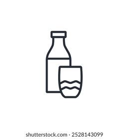 Milk icon. vector.Editable stroke.linear style sign for use web design,logo.Symbol illustration.