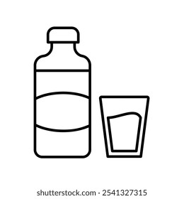 milk icon with white background vector stock illustration