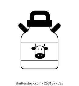 Icono de leche con fondo blanco Vector Ilustración de stock