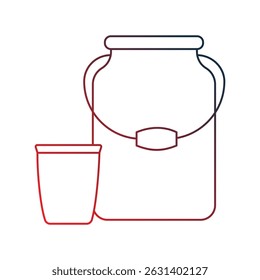 Icono de leche con fondo blanco Vector Ilustración de stock