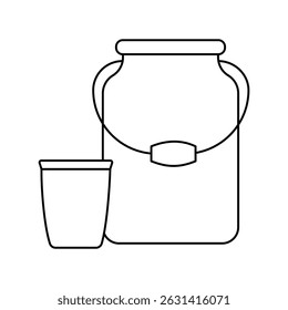 ícone de leite com fundo branco vetor ilustração stock