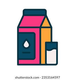 icono de leche para tu sitio web, móvil, presentación y diseño de logotipo.