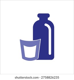 milk icons simple colred vector