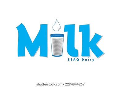 Milk icons vector art logo creative