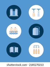 milk industry icon vector design
