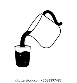 milk jar icon with white background vector stock illustration