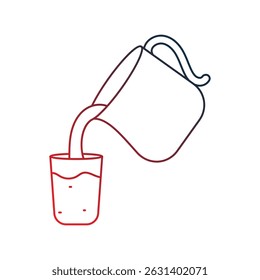 ícone de jarra de leite com vetor de fundo branco ilustração de stock