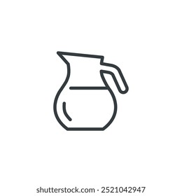 Milk jar pitcher carafe icon, vector illustration