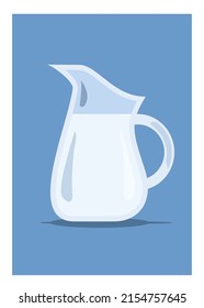 Milk jar. Simple flat illustration
