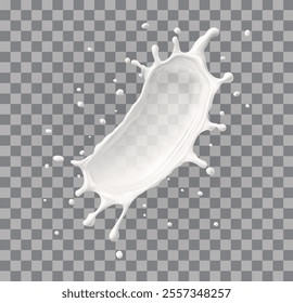 Milk jet, milky splash, vector realistic liquid white splash on isolated background. 3d illustration.	
