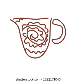 Milk jug abstract sketch. Vector illustration