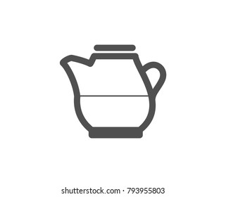 Milk jug for coffee icon. Fresh drink sign. Beverage symbol. Quality design elements. Classic style. Vector
