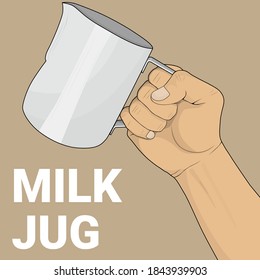 Milk Jug für Kaffee, Vektorgrafik